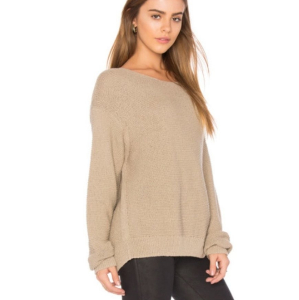 Vince Tan Cotton Knit Sweater